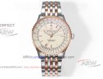 Swiss replica Breitling TW factory rose gold two-tone stainless steel chronograph watch 